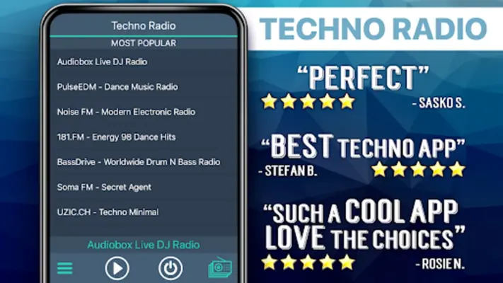 Techno Radio android App screenshot 1